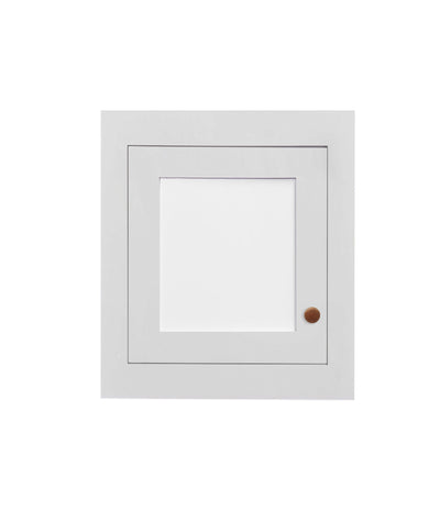 12" Wide Glass REady Inset White Shaker Kitchen Cabinet 12" Tall