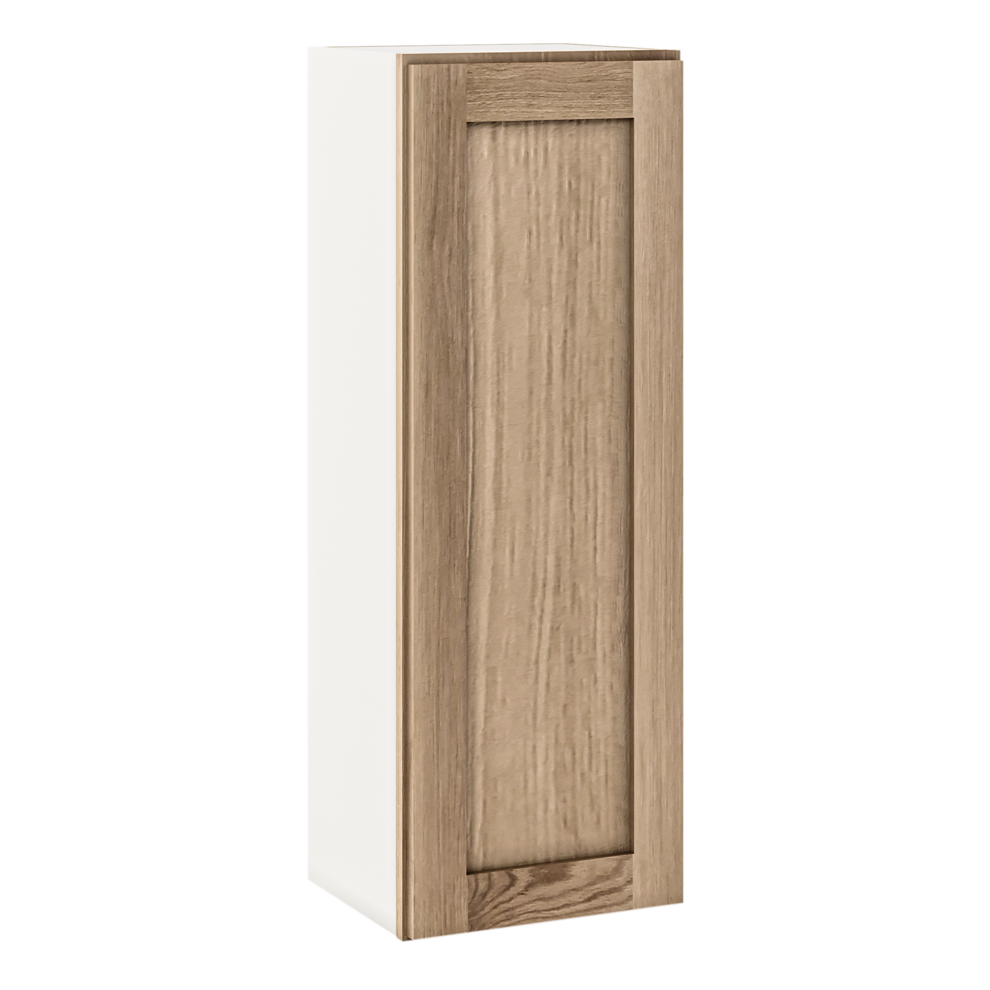 Natural white oak shaker wall cabinet 9"–42" RTA kitchen cabinet – installed kitchen view