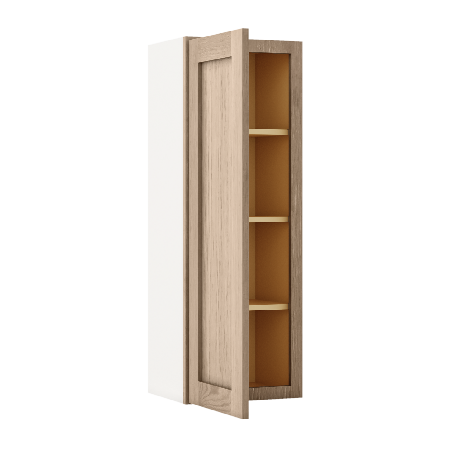 Natural white oak shaker wall cabinet 9"–42" RTA kitchen cabinet – view 6