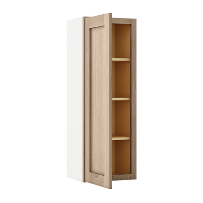 Natural white oak shaker wall cabinet 9"–42" RTA kitchen cabinet – view 6