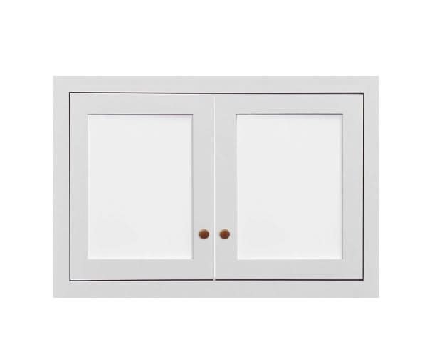 31.5" W 24" D Wall Oven Wall Cabinet Glass Ready - 12", 15", 18", 21" & 24" Tall Custom Color Inset Shaker