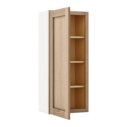 Natural white oak shaker wall cabinet 9"–42" RTA kitchen cabinet – view 8