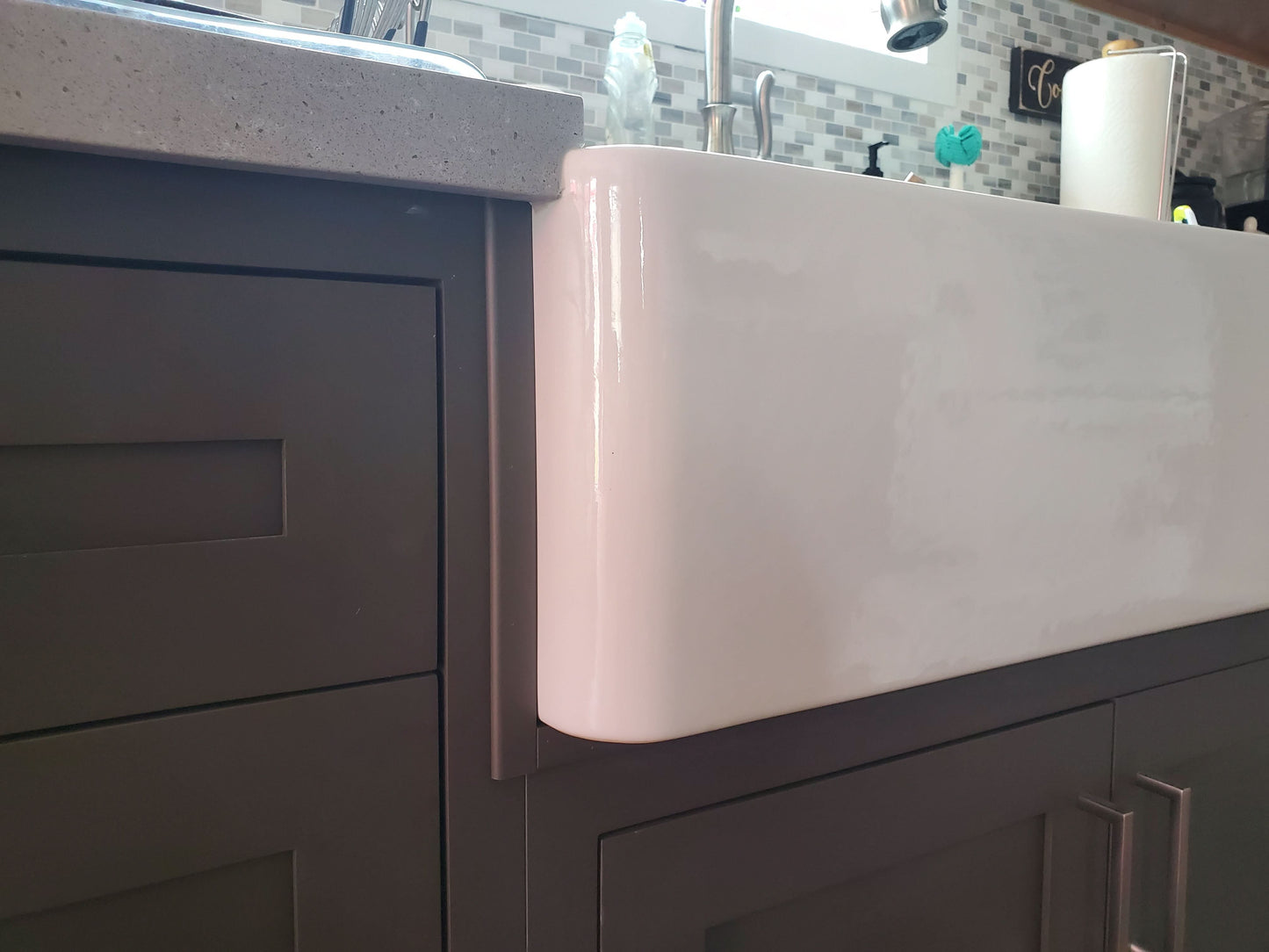 Farm Sink Base White Oak Inset Shaker Cabinets 30", 33", 36" or 39" - Special Order