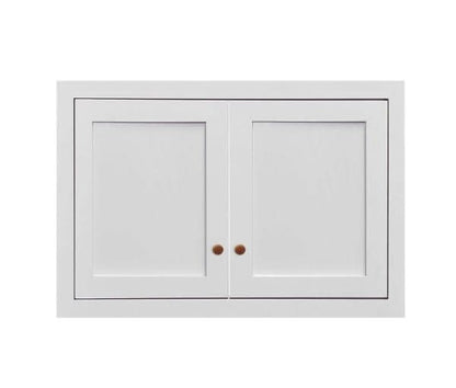 27" Wide Custom Color Stacker Inset Shaker Wall Cabinet - Single Door 12", 15", 18", 21"& 24" Tall
