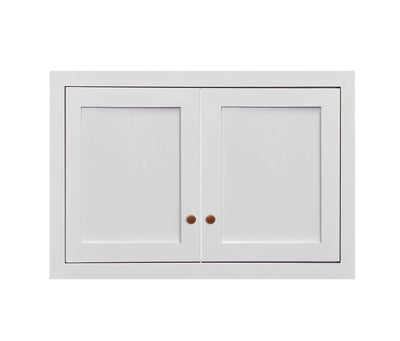 27" Wide Custom Color Stacker Inset Shaker Wall Cabinet - Single Door 12", 15", 18", 21"& 24" Tall