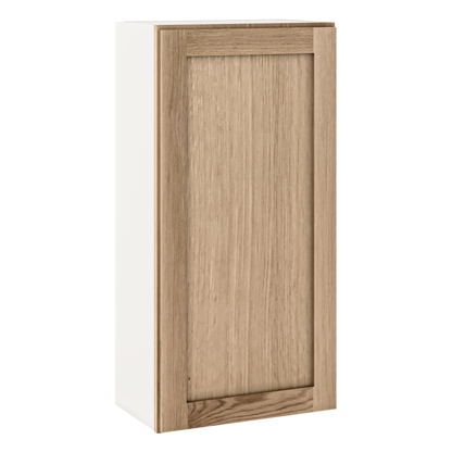 Natural white oak shaker wall cabinet 9"–42" RTA kitchen cabinet – view 9