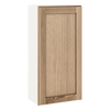 42" Tall Natural Color White Oak Shaker 1-1/4" Overlay Wall Cabinet - Single Door 9", 12", 15", 18", 21"
