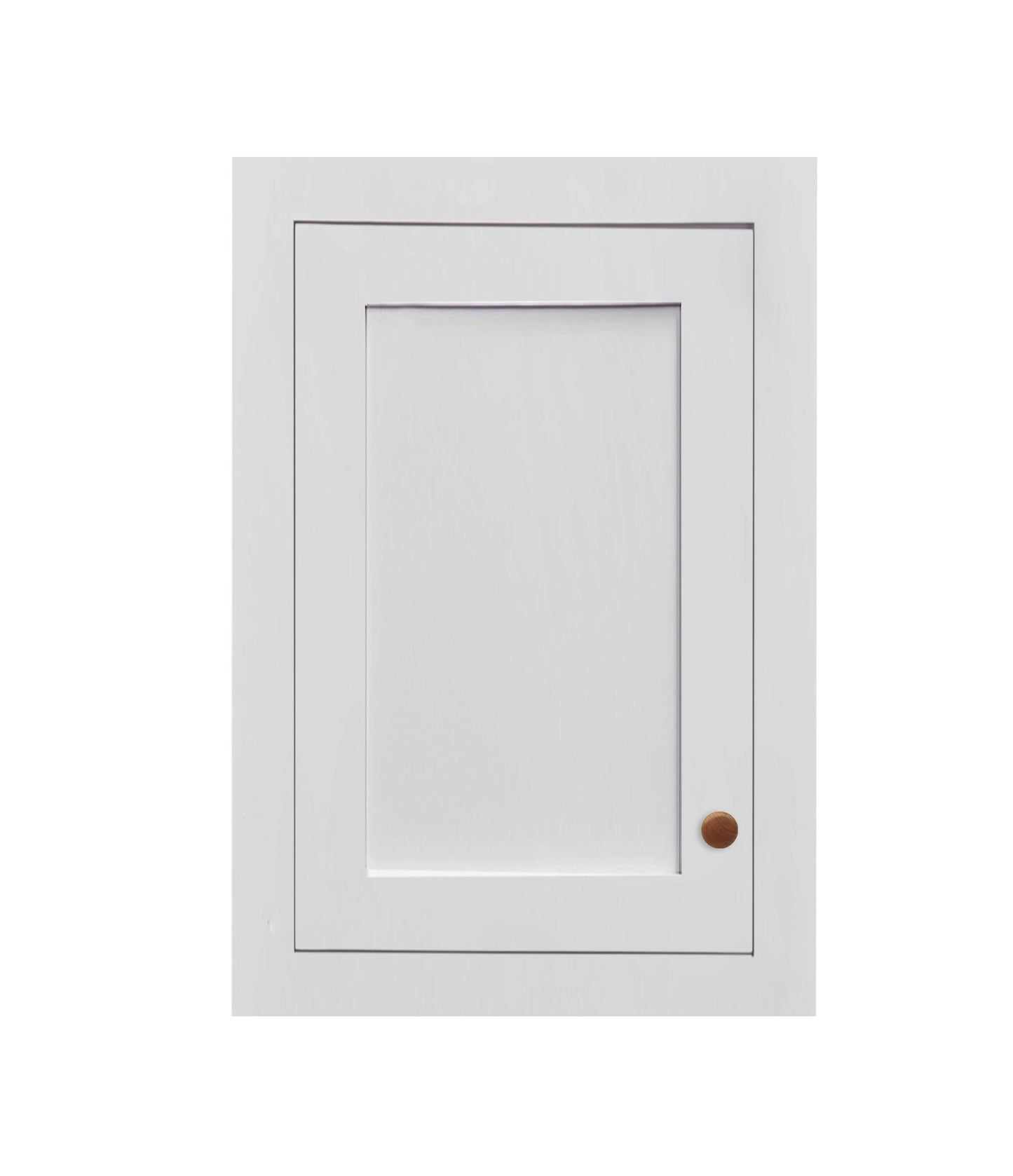 21" Wide Wall Cabinet - Single Door 9", 12", 15", 18", 21", 24" & 27" Tall Custom Stacker Inset Shaker