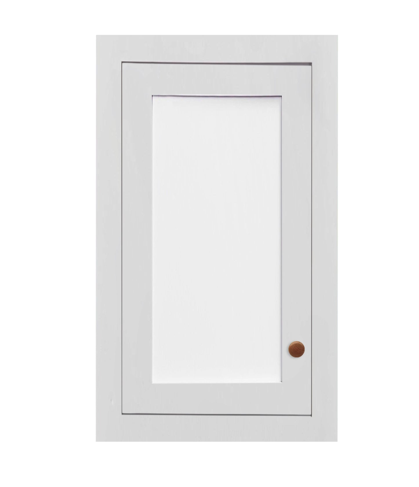 12" Wide Glass REady Inset White Shaker Kitchen Cabinet 21" Tall
