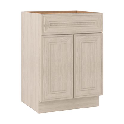 Vanity Sink Base 24", 30" & 36" x 34-1/2" Tall Ivory Elegant Craftsman Shaker 1-1/4" Overlay