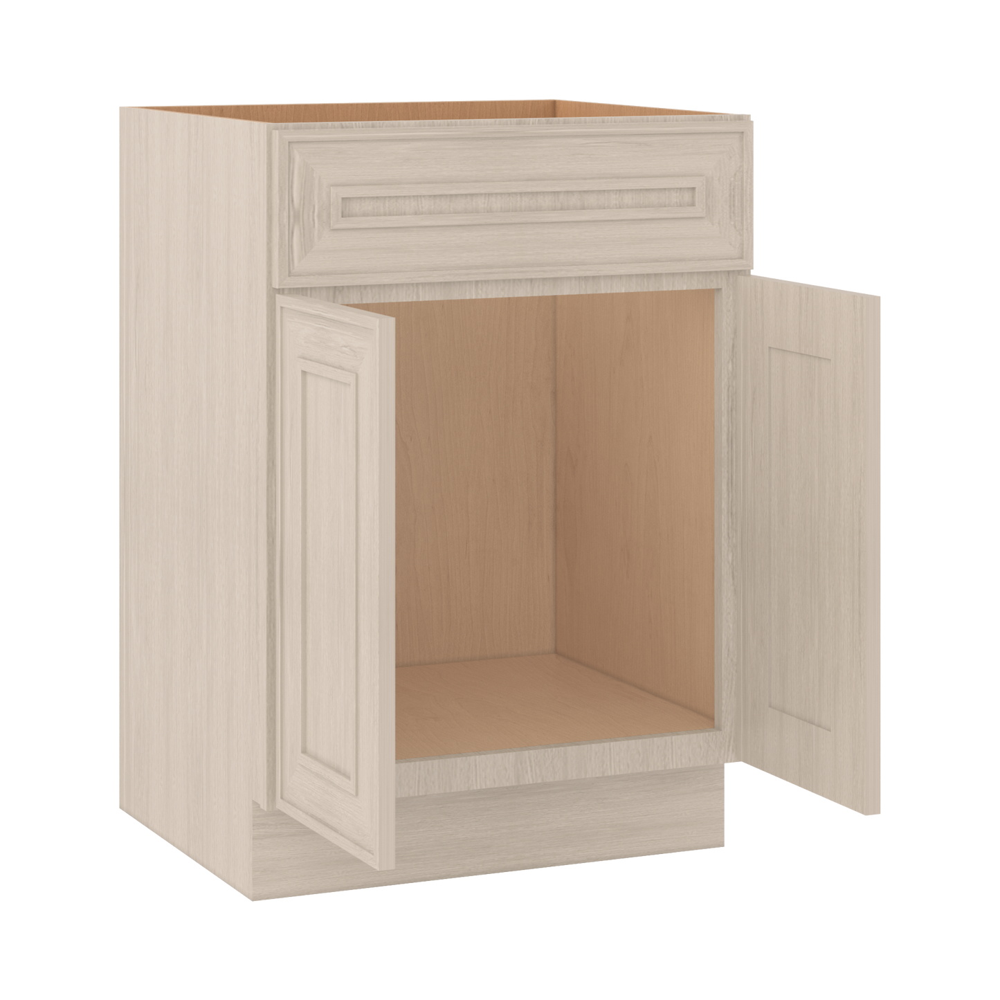 Vanity Sink Base 24", 30" & 36" x 34-1/2" Tall Ivory Elegant Craftsman Shaker 1-1/4" Overlay