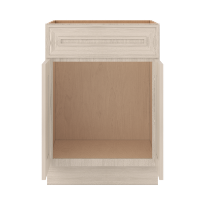 Vanity Sink Base 24", 30" & 36" x 34-1/2" Tall Ivory Elegant Craftsman Shaker 1-1/4" Overlay