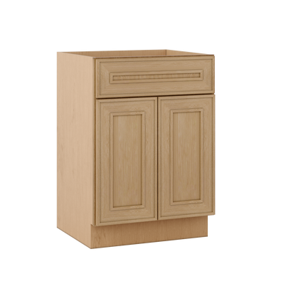 Vanity Sink Base 24", 30" & 36" x 34-1/2" Tall Elegant Oak Craftsman Shaker 1-1/4" Overlay