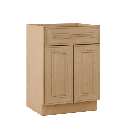 Vanity Sink Base 24", 30" & 36" x 34-1/2" Tall Elegant Oak Craftsman Shaker 1-1/4" Overlay