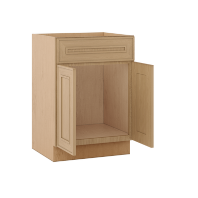 Vanity Sink Base 24", 30" & 36" x 34-1/2" Tall Elegant Oak Craftsman Shaker 1-1/4" Overlay