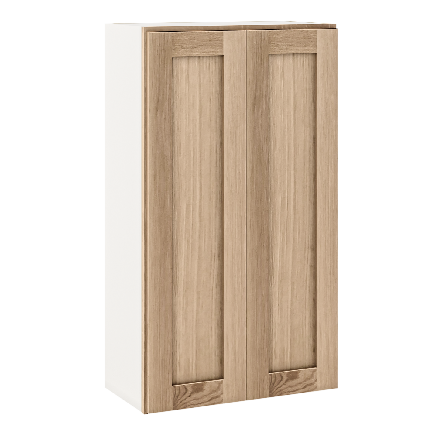 Natural white oak shaker wall cabinet 24"–42" RTA kitchen cabinet