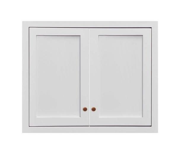 27" Wide Custom Color Stacker Inset Shaker Wall Cabinet - Single Door 12", 15", 18", 21"& 24" Tall