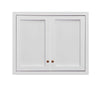 27" Wide Custom Color Stacker Inset Shaker Wall Cabinet - Single Door 12", 15", 18", 21"& 24" Tall