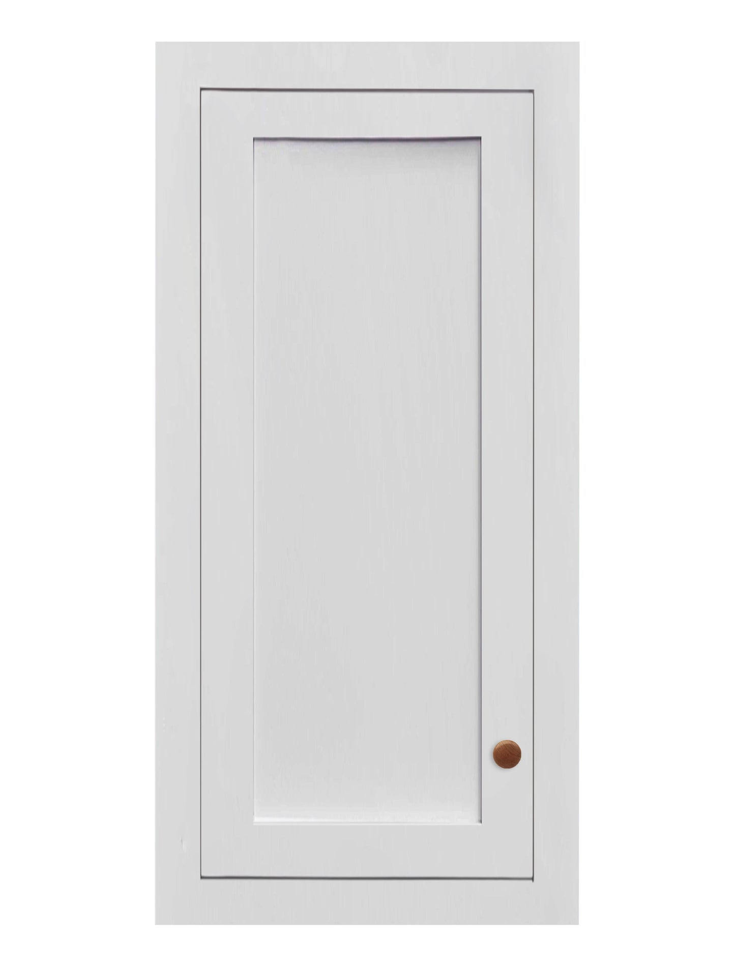 18" Wide Wall Cabinet - Single Door 9" to 51" Tall Custom Stacker Inset Shaker