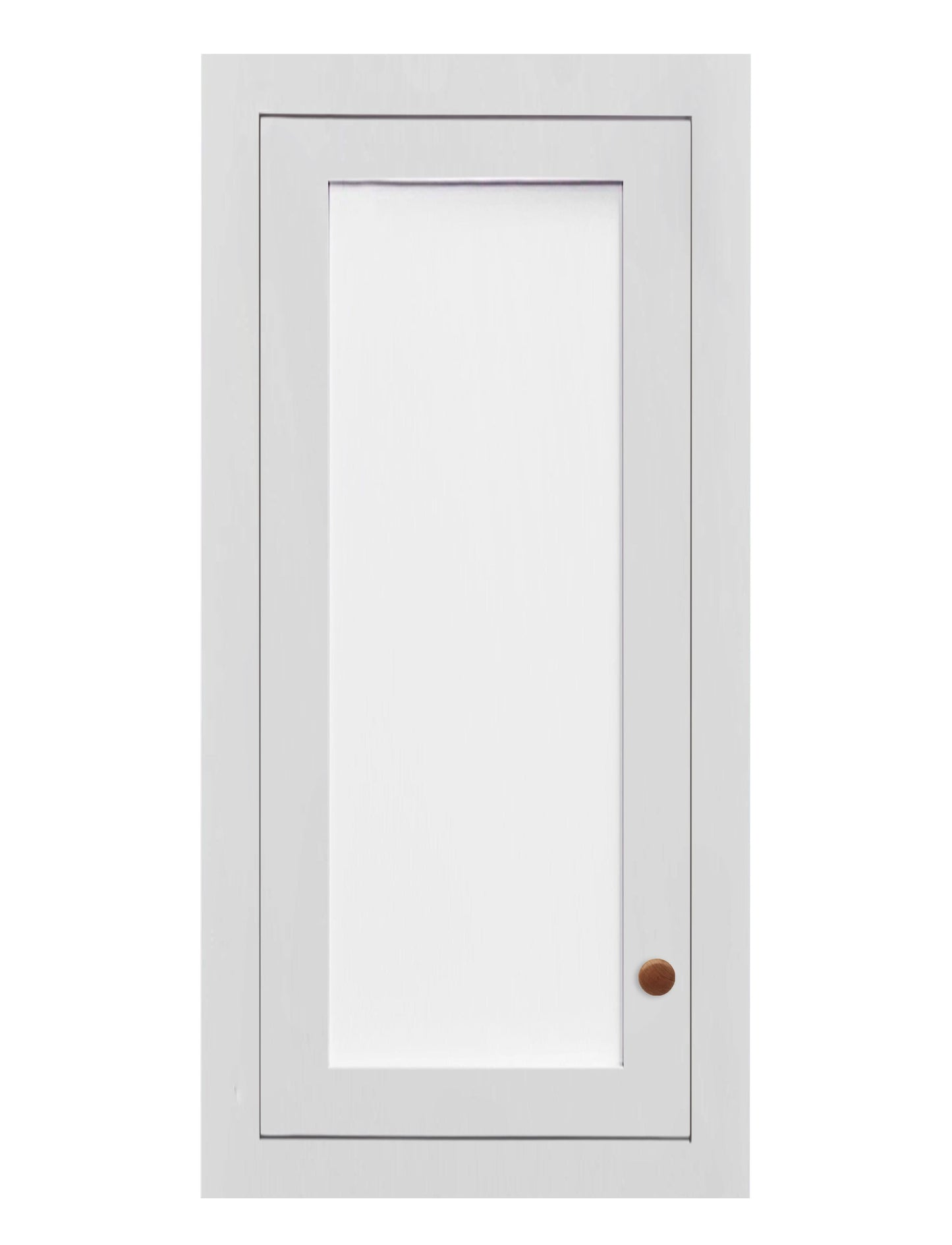 12" Wide Glass REady Inset White Shaker Kitchen Cabinet 27" Tall