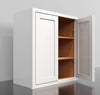 Custom 36" Tall Inset Shaker Wall Cabinet - Double Door 24", 27", 30", 33" & 36"