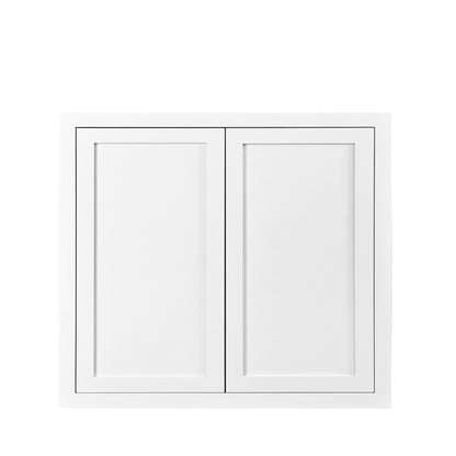 Natural oak elegant craftsman shaker double-door wall 24"–36" rta kitchen cabinet – view 6