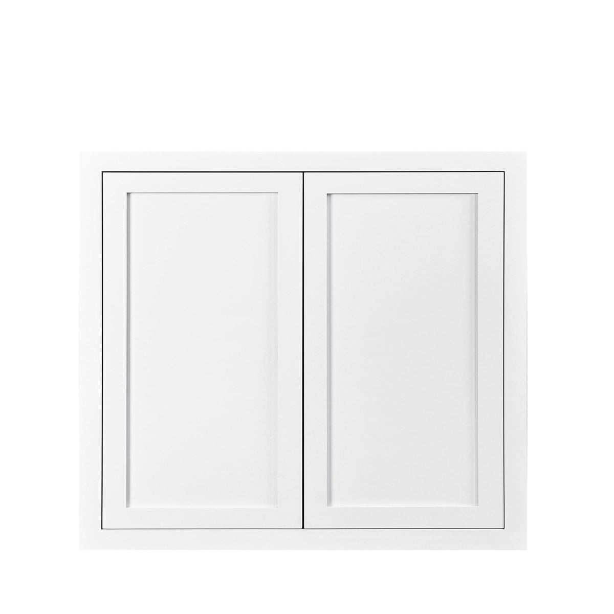 30" Tall Wall Cabinet - Double Door 24", 27", 30", 33", 36", 39" & 42" Wide Sandstone Birch Shaker 1-1/4" Overlay