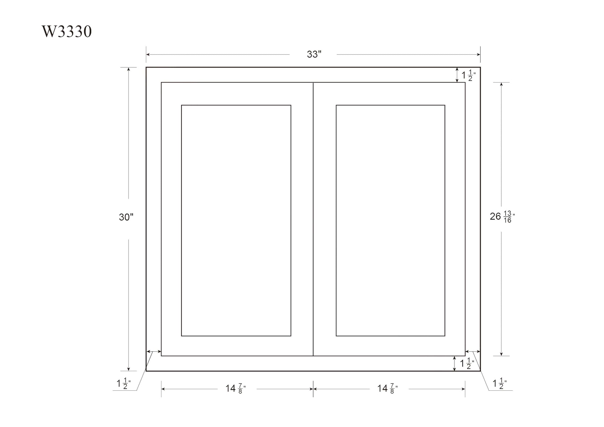 Natural oak elegant craftsman shaker double-door wall 24"–36" rta kitchen cabinet – installed kitchen view
