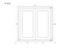 Dimensions for Glass Ready Inset Kitchen Cabinet 30 Wide 30 Tall
