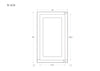 Dimensions for Glass Ready Inset Kitchen Cabinet 18" Wide 30" Tall