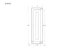 Dimensions for Glass Ready Inset Kitchen Cabinet 9" Wide 30" Tall