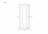 Dimensions for Glass Ready Inset Kitchen Cabinet 12" Wide 30" Tall
