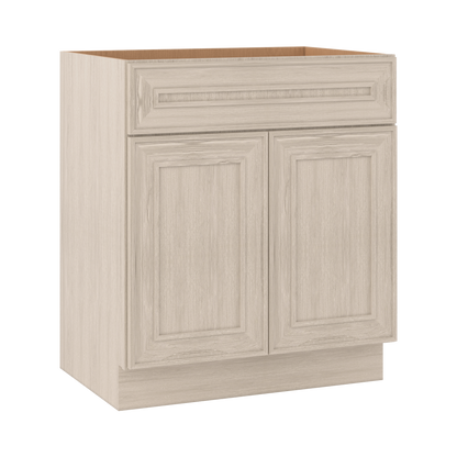 Vanity Sink Base 24", 30" & 36" x 34-1/2" Tall Ivory Elegant Craftsman Shaker 1-1/4" Overlay
