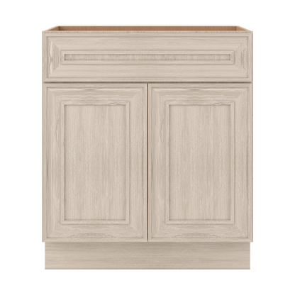 Vanity Sink Base 24", 30" & 36" x 34-1/2" Tall Ivory Elegant Craftsman Shaker 1-1/4" Overlay
