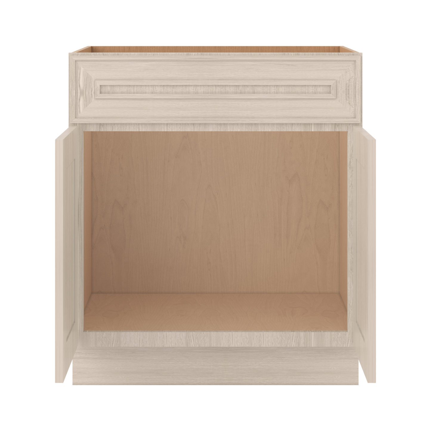 Vanity Sink Base 24", 30" & 36" x 34-1/2" Tall Ivory Elegant Craftsman Shaker 1-1/4" Overlay