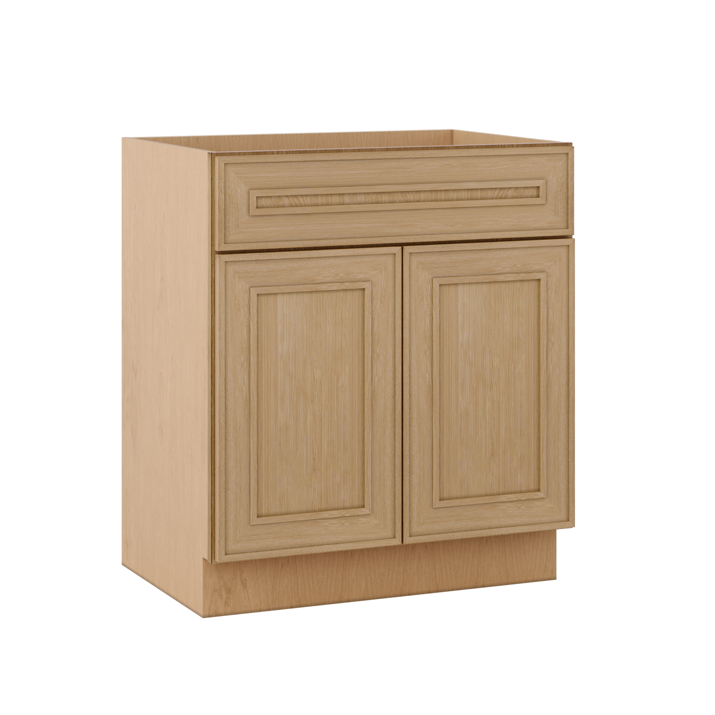 Vanity Sink Base 24", 30" & 36" x 34-1/2" Tall Elegant Oak Craftsman Shaker 1-1/4" Overlay