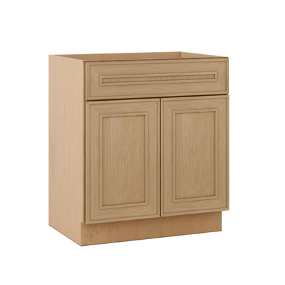 Vanity Sink Base 24", 30" & 36" x 34-1/2" Tall Elegant Oak Craftsman Shaker 1-1/4" Overlay