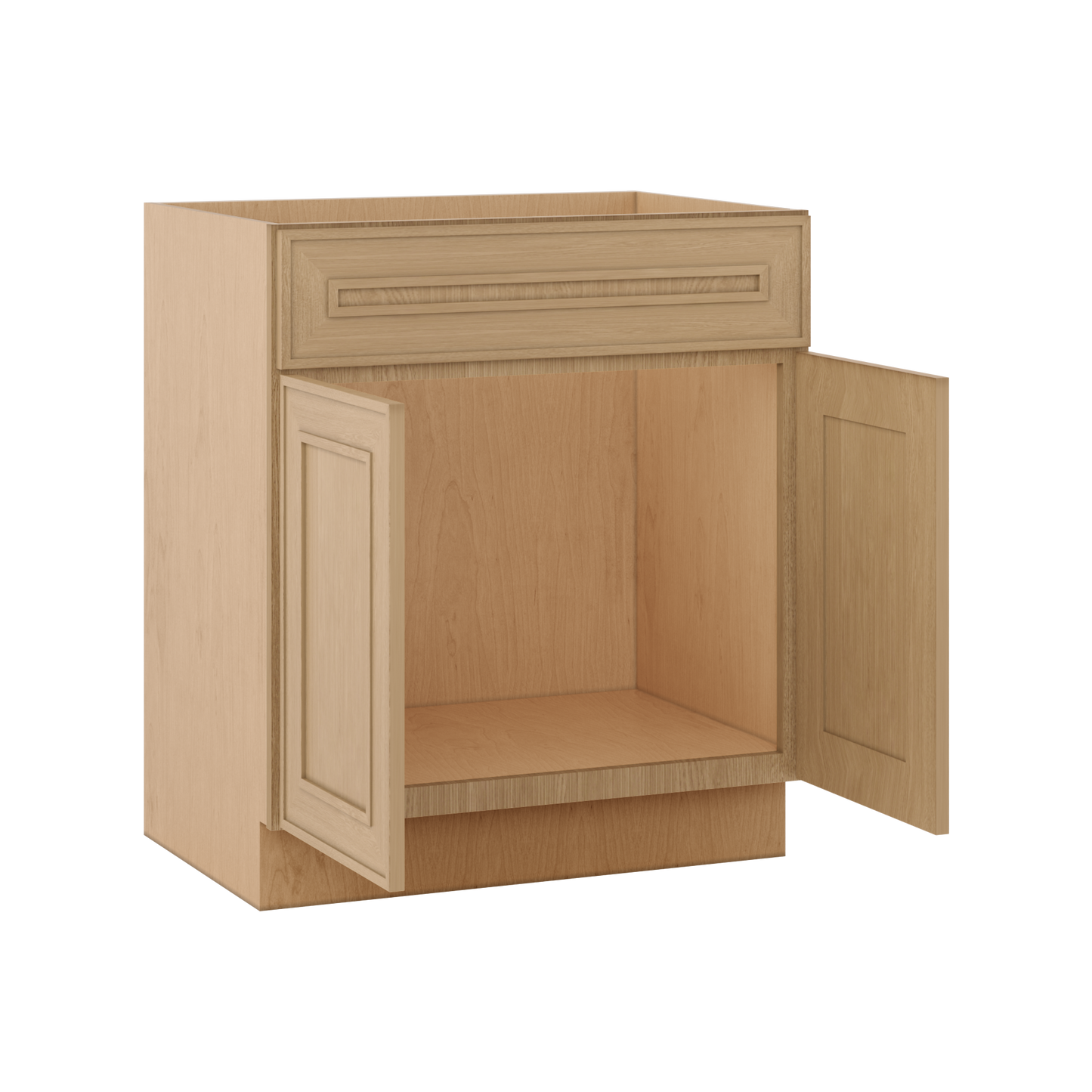 Vanity Sink Base 24", 30" & 36" x 34-1/2" Tall Elegant Oak Craftsman Shaker 1-1/4" Overlay