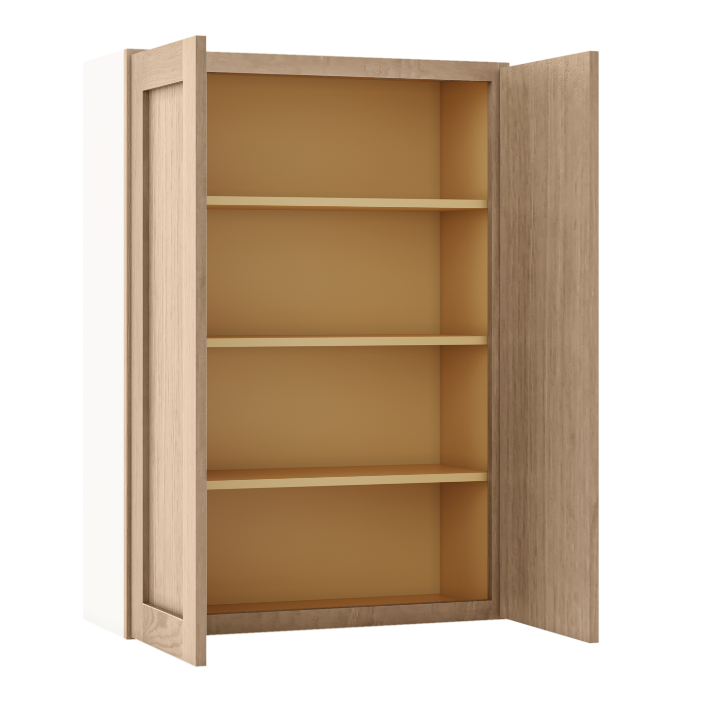 Natural white oak shaker wall cabinet 24"–42" RTA kitchen cabinet – view 6