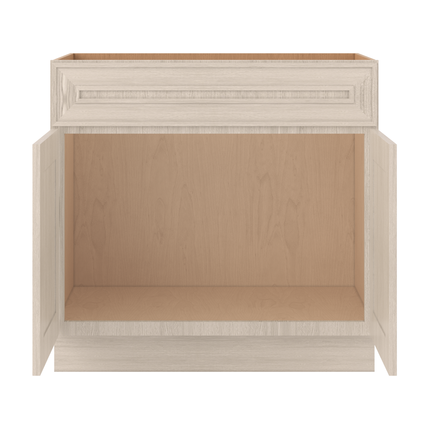 Vanity Sink Base 24", 30" & 36" x 34-1/2" Tall Ivory Elegant Craftsman Shaker 1-1/4" Overlay