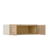 36" Wide 24" Deep Upper Natural Color White Oak Shaker 1-1/4" Overlay Wall Cabinet - Double Door 12", 15", 18", 21", 24"