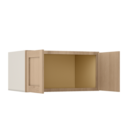 Natural white oak shaker wall cabinet 12"–36" RTA kitchen cabinet – view 8