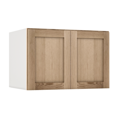 Natural white oak shaker wall cabinet 12"–36" RTA kitchen cabinet – view 9