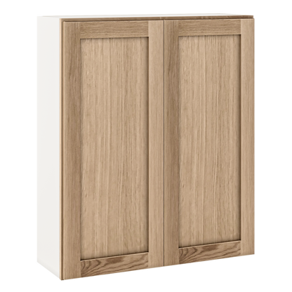 Natural white oak shaker wall cabinet 24"–42" RTA kitchen cabinet – view 9