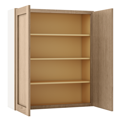 Natural white oak shaker wall cabinet 24"–42" RTA kitchen cabinet – view 10