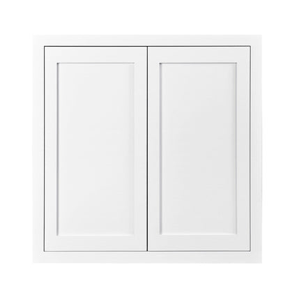 42" Tall Wall Cabinet - Double Door 24", 27", 30", 33" & 36" Wide Custom Inset Shaker