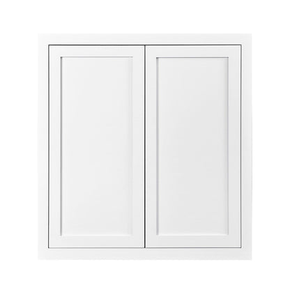 42" Tall Wall Cabinet - Double Door 24", 27", 30", 33" & 36" Wide Custom Inset Shaker