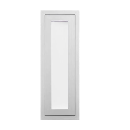 39" Tall Glass Ready Inset Shaker Wall Cabinet - Single Door 9", 12", 15", 18" & 21"