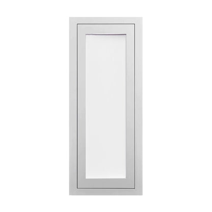 39" Tall Glass Ready Inset Shaker Wall Cabinet - Single Door 9", 12", 15", 18" & 21"