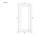 39" Tall Custom Glass Ready Snow White Inset Shaker Wall Cabinet - Single Door 9", 12", 15", 18" & 21"